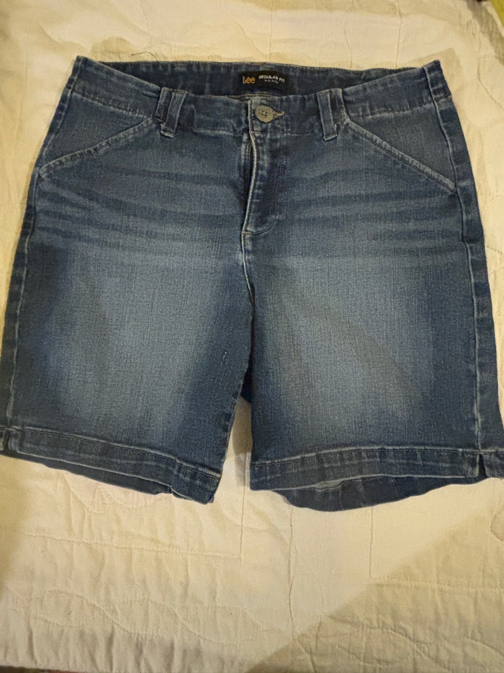 Lee Women's Dark Blue Denim Shorts